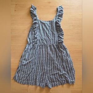 Kate Quinn Nautical Ruffled Jumpsuit L